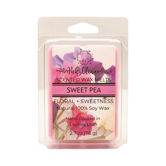Sweet Pea - Wax Melt by Pnk Clover | Sweet Pea Wax Melts | Floral and Fruity Fragrance | Natural Soy Wax