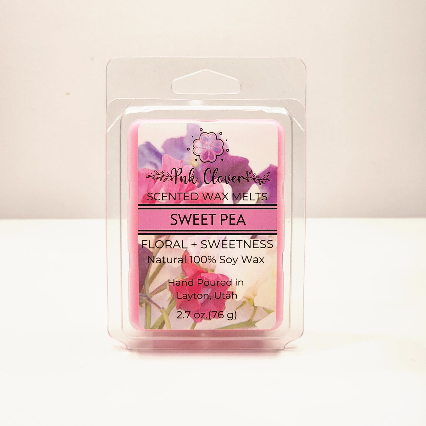 Sweet Pea - Wax Melt by Pnk Clover | Sweet Pea Wax Melts | Floral and Fruity Fragrance | Natural Soy Wax
