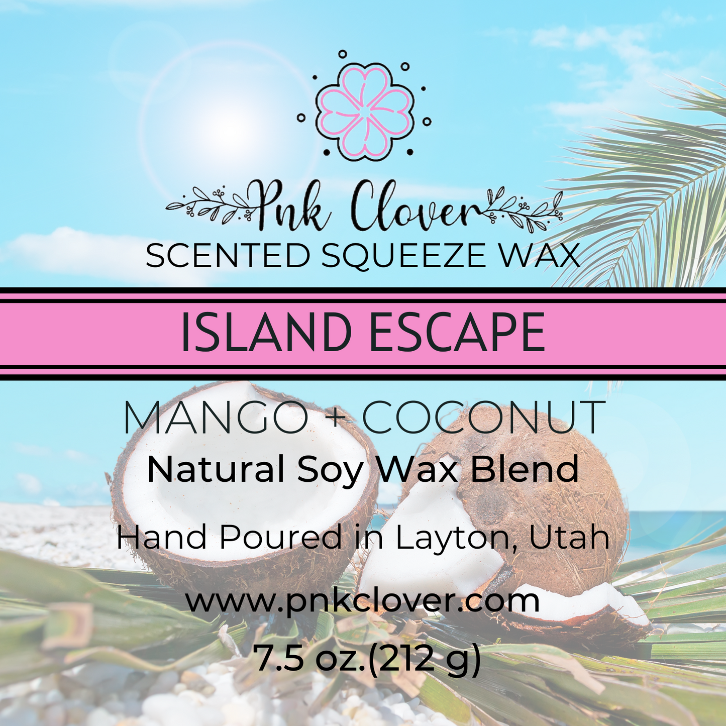 Scented Squeeze Wax - 7.5 oz. - Squeeze Wax by Pnk Clover | Available at Pnk Clover | Scented Soy Squeeze Wax - A Refreshing Scent for the Season