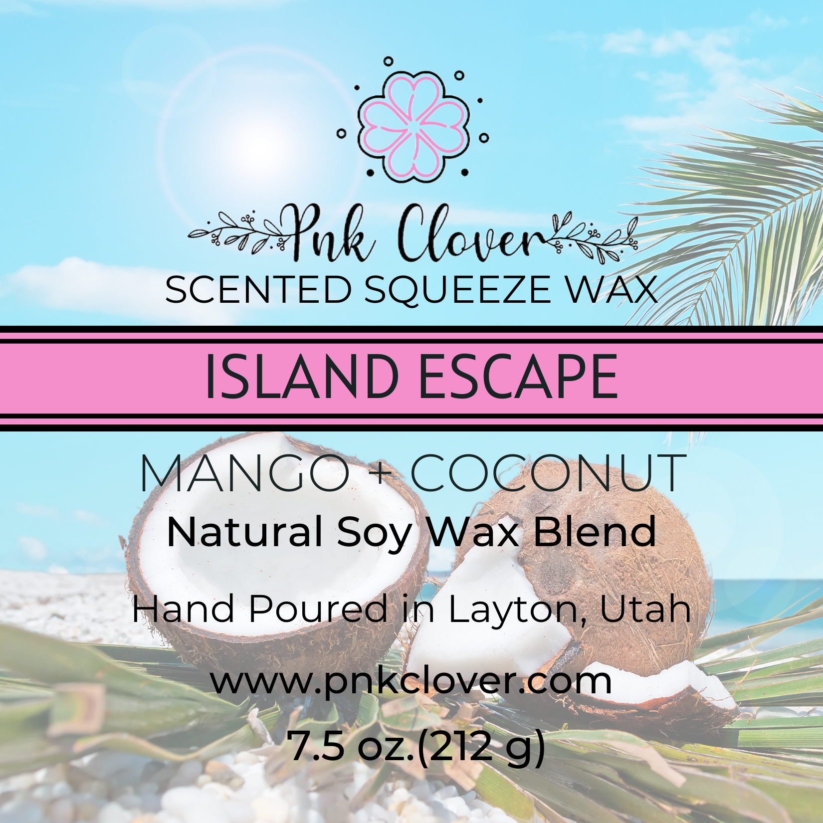 Scented Squeeze Wax - 7.5 oz. - Squeeze Wax by Pnk Clover | Available at Pnk Clover | Scented Soy Squeeze Wax - A Refreshing Scent for the Season