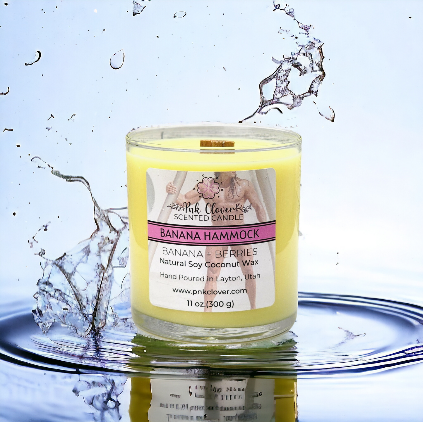 Banana Hammock - Candles by Pnk Clover | Banana Hammock Scented Candle | 11oz Glass Jar - Pnk Clover