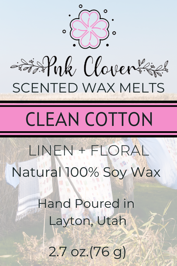 Clean Cotton - Wax Melt by Pnk Clover | Freshen Up Your Home with Our Clean Cotton Wax Melt