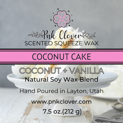 Coconut Cake - Squeeze Wax by Pnk Clover | Coconut Cake Scented Squeeze Wax | Coconut & Cream - Pnk Clover