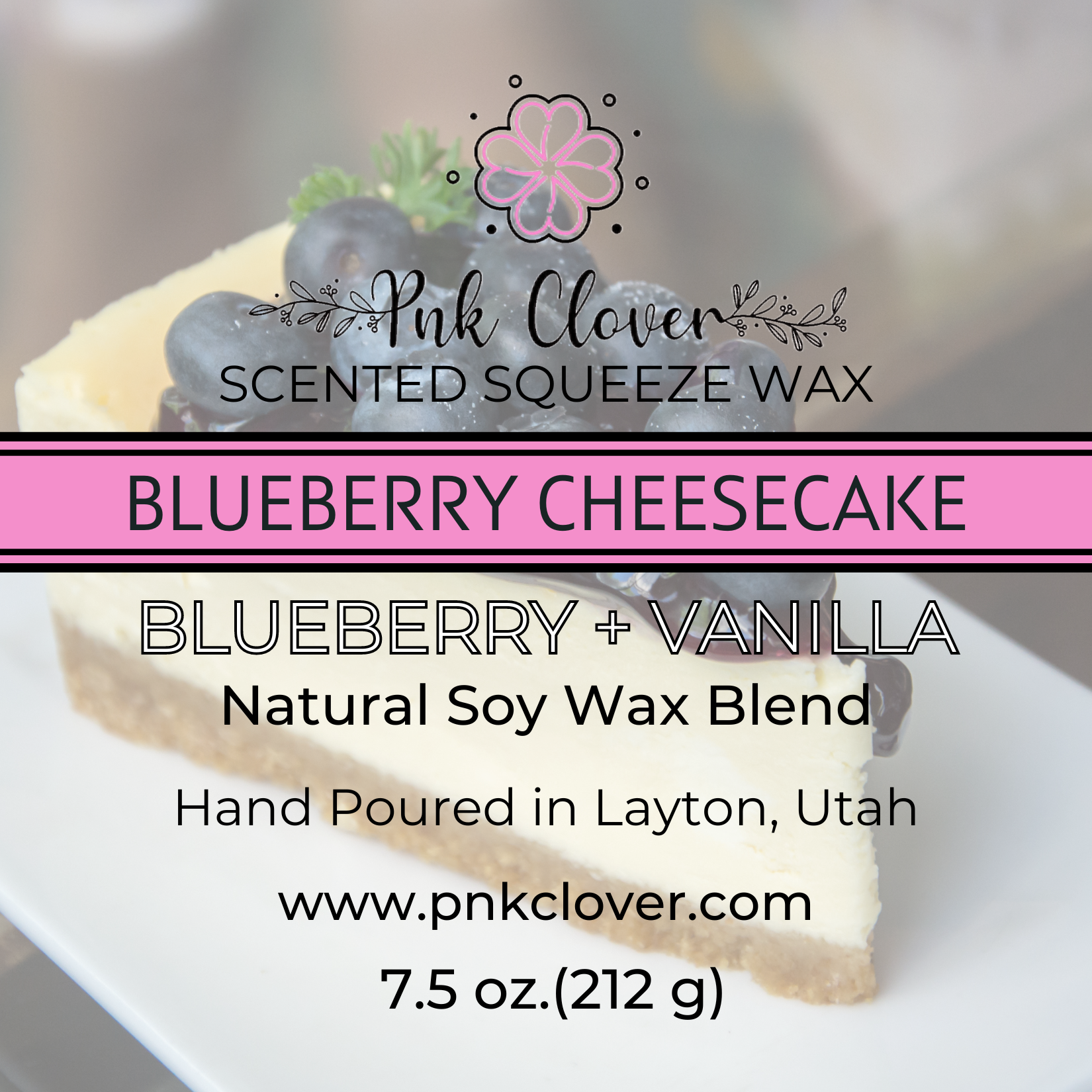 Blueberry Cheesecake - Squeeze Wax by Pnk Clover | Blueberry Cheesecake Scented Squeeze Wax | Blueberry Vanilla - Pnk Clover