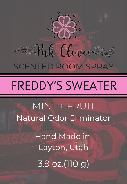 Freddy's Sweater - Room Spray by Pnk Clover | Freddy's Sweater Room Spray | 3.9oz Odor Eliminator Spray - Pnk Clover