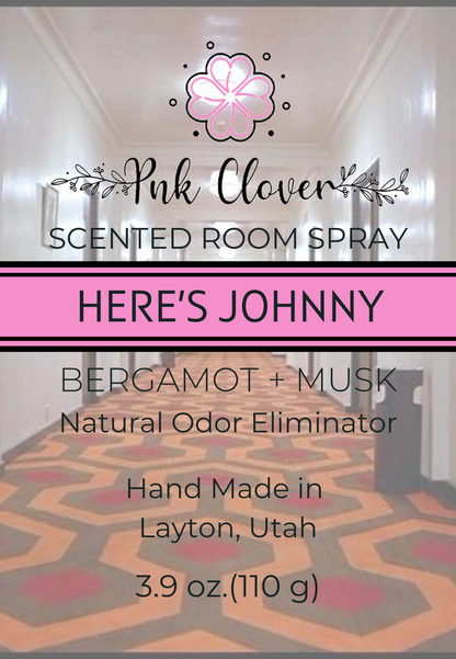 Here's Johnny - Room Spray by Pnk Clover | Here's Johnny Room Spray | 3.9oz Odor Eliminator Spray - Pnk Clover