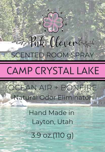 Camp Crystal Lake - Room Spray by Pnk Clover | Camp Crystal Lake Room Spray | 3.9oz Odor Eliminator Spray - Pnk Clover