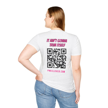 Hub Style (Front) QR Code (Back) - Unisex Softstyle T-Shirt - T-Shirt by Printify | Hub Style (Front) QR Code (Back) - Unisex Softstyle T-Shirt