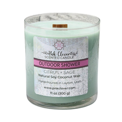 Outdoor Shower - Candles by Pnk Clover | Outdoor Shower Scented Candle | Bring the Outdoors Indoors - 11oz - Pnk Clover