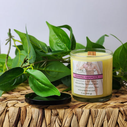 Banana Hammock - Candles by Pnk Clover | Banana Hammock Scented Candle |  11oz Glass Jar - Pnk Clover