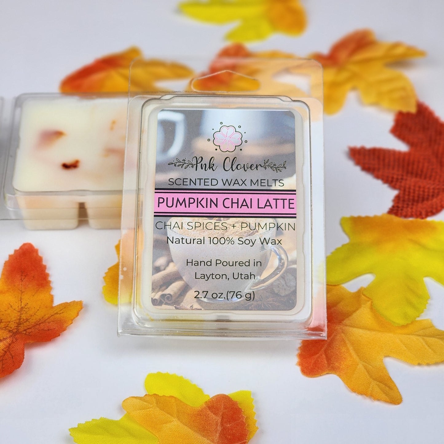 Pumpkin Chai Latte - Wax Melt by Pnk Clover | Pumpkin Chai Latte Wax Melt - Enjoy the Aroma of Fall with Our Soy Wax Melts