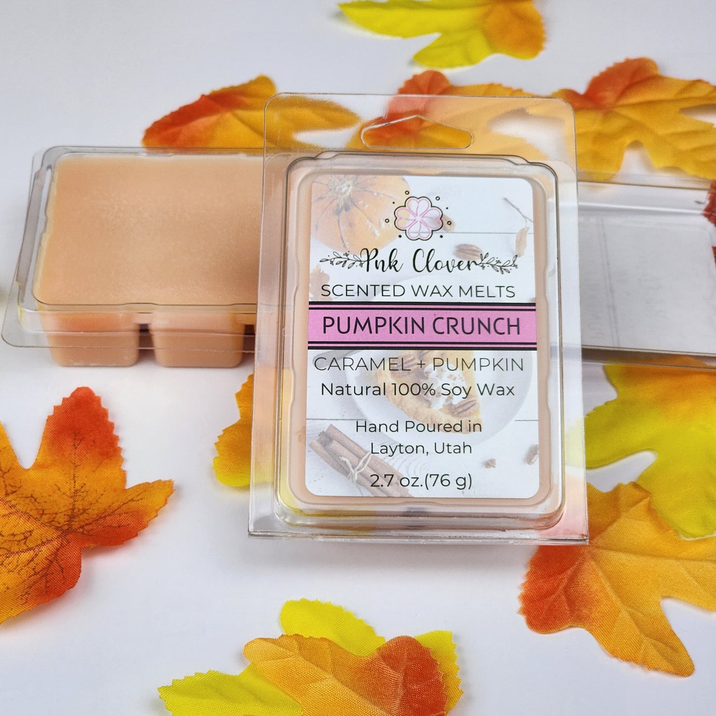 Pumpkin Crunch - Wax Melt by Pnk Clover | Pumpkin Crunch 11oz - Our Pumpkin Crunch Soy Coconut Candle is the Perfect Fall Treat