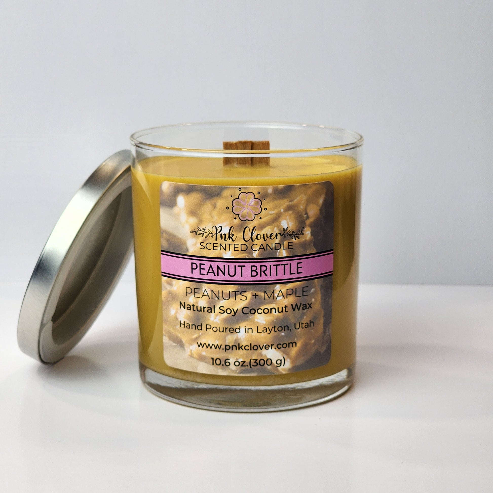 Peanut Brittle - Candles by Pnk Clover | Peanut Brittle Scented Candle | Festive Spirit - Soy Coconut Wax - Pnk Clover