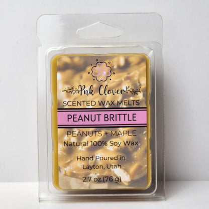 Peanut Brittle - Wax Melt by Pnk Clover | Peanut Brittle Scented Wax Melt| Festive Spirit - Soy Wax - Pnk Clover