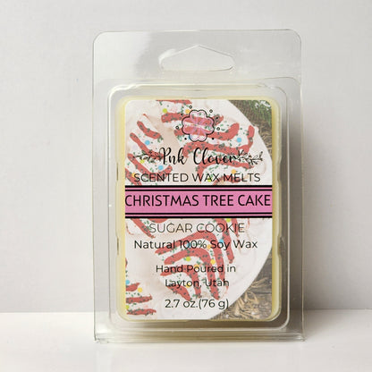 Christmas Tree Cake - Wax Melt by Pnk Clover | Christmas Tree Cake Scented Wax Melt | Cozy Ambiance - Soy Wax - Pnk Clover