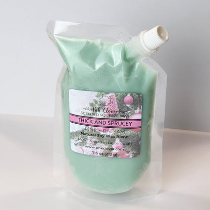 Thick & Sprucey - Squeeze Wax by Pnk Clover | Bring the Outdoors In with the Scent of Christmas Tree - Wax Melt 