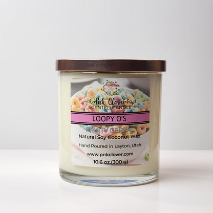 Loopy O's - Candles by Pnk Clover | Loopy O's Scented Candle | Fruity Cereal - Pnk Clover