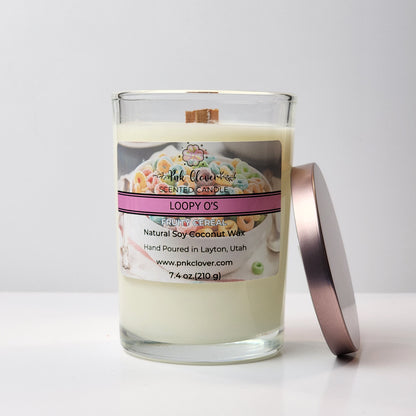 Loopy O's - Candles by Pnk Clover | Loopy O's Scented Candle | Fruity Cereal - Pnk Clover