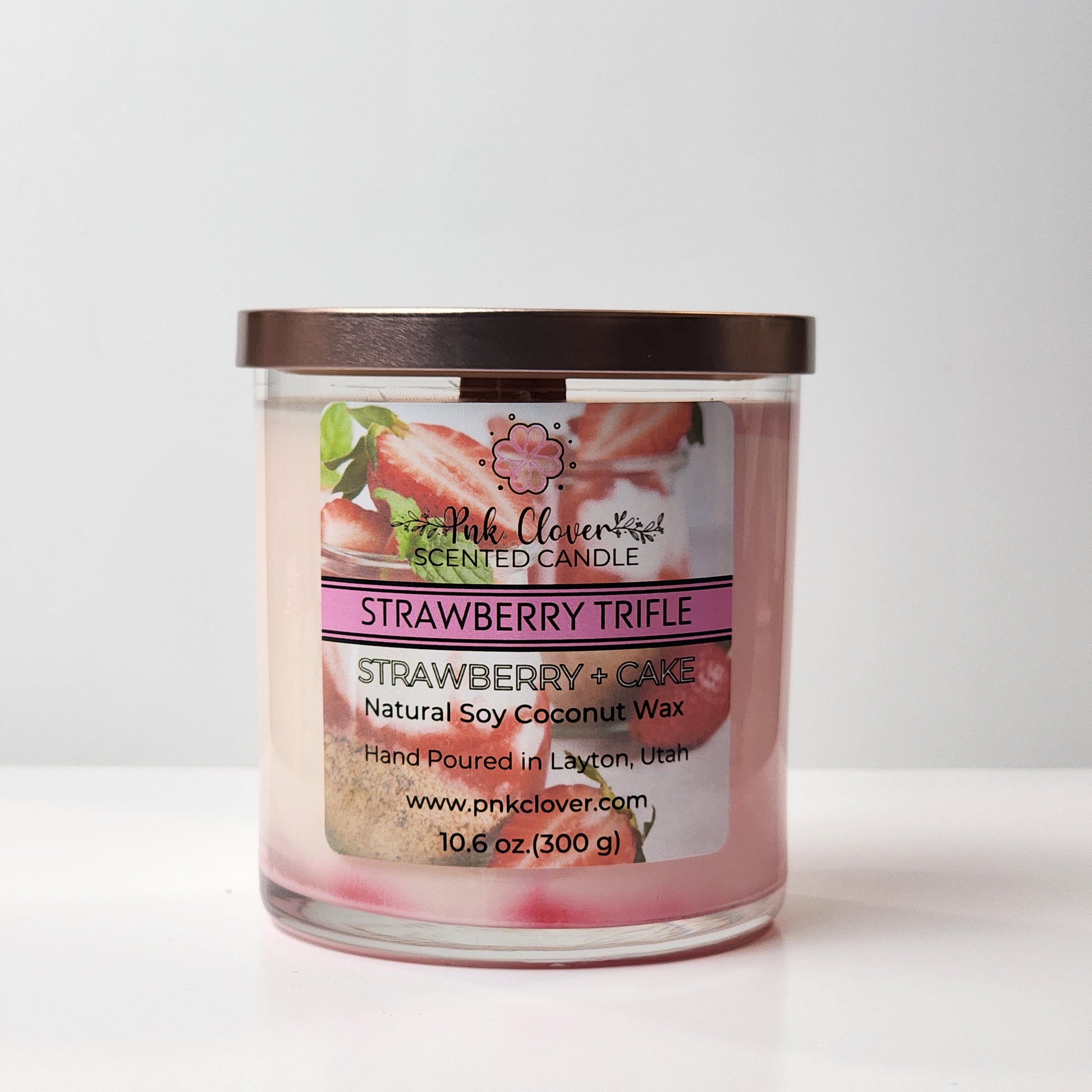 Strawberry Trifle - Candles by Pnk Clover | Strawberry Trifle Scented Candle | Strawberry Cake  - Pnk Clover