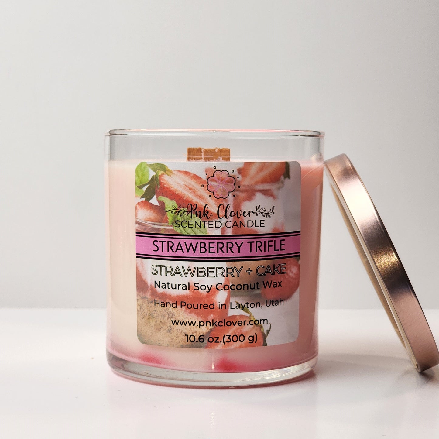 Strawberry Trifle - Candles by Pnk Clover | Strawberry Trifle Scented Candle | Strawberry Cake  - Pnk Clover