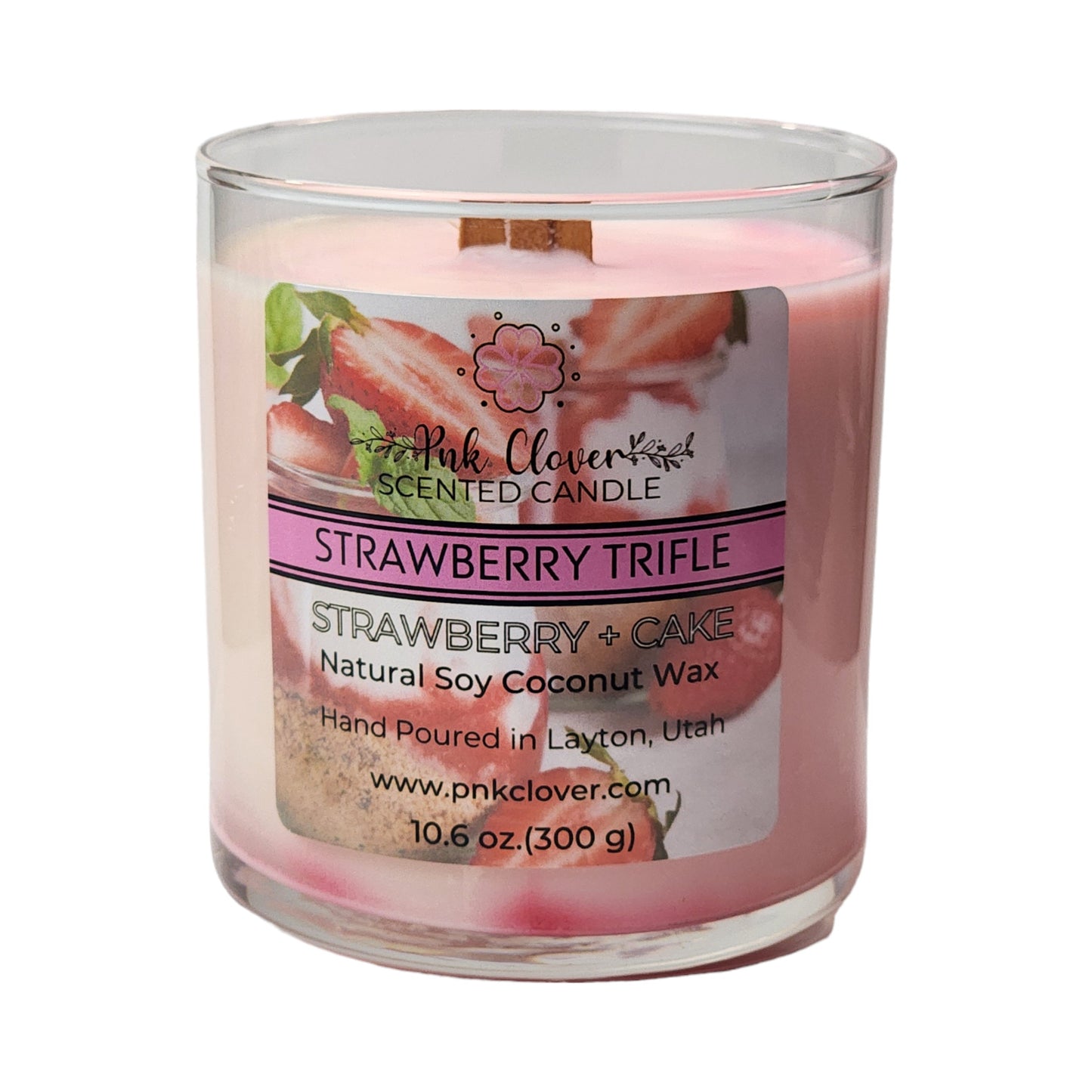 Strawberry Trifle - Candles by Pnk Clover | Strawberry Trifle Scented Candle | Strawberry Cake  - Pnk Clover