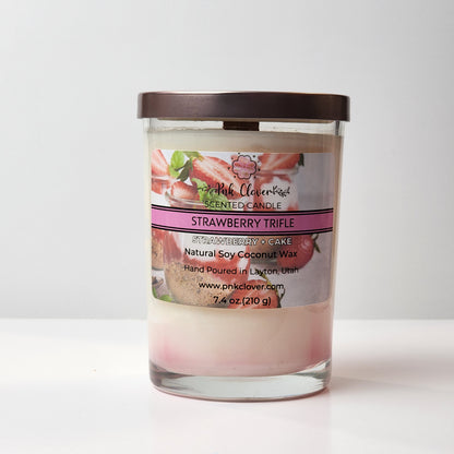 Strawberry Trifle - Candles by Pnk Clover | Strawberry Trifle Scented Candle | Strawberry Cake  - Pnk Clover