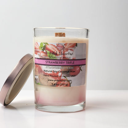 Strawberry Trifle - Candles by Pnk Clover | Strawberry Trifle Scented Candle | Strawberry Cake  - Pnk Clover