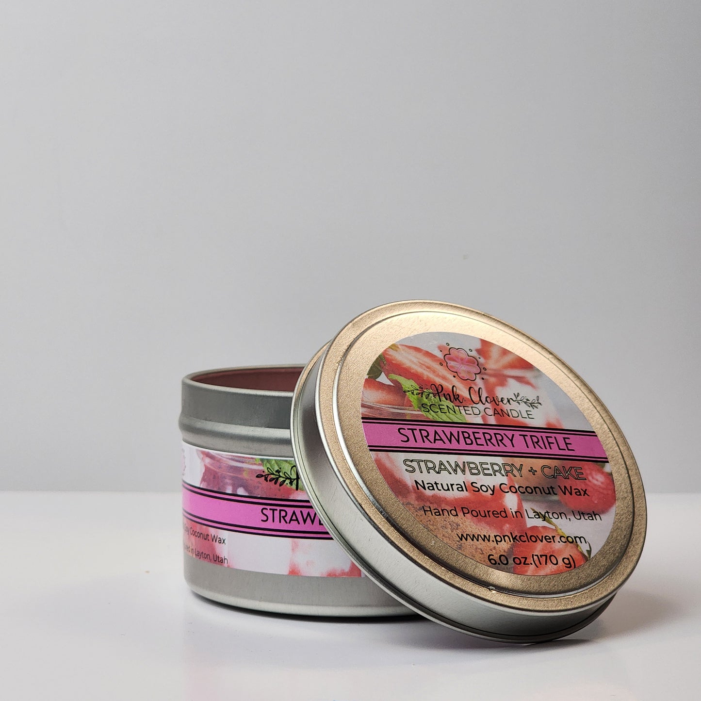 Strawberry Trifle - Candles by Pnk Clover | Strawberry Trifle Scented Candle | Strawberry Cake  - Pnk Clover