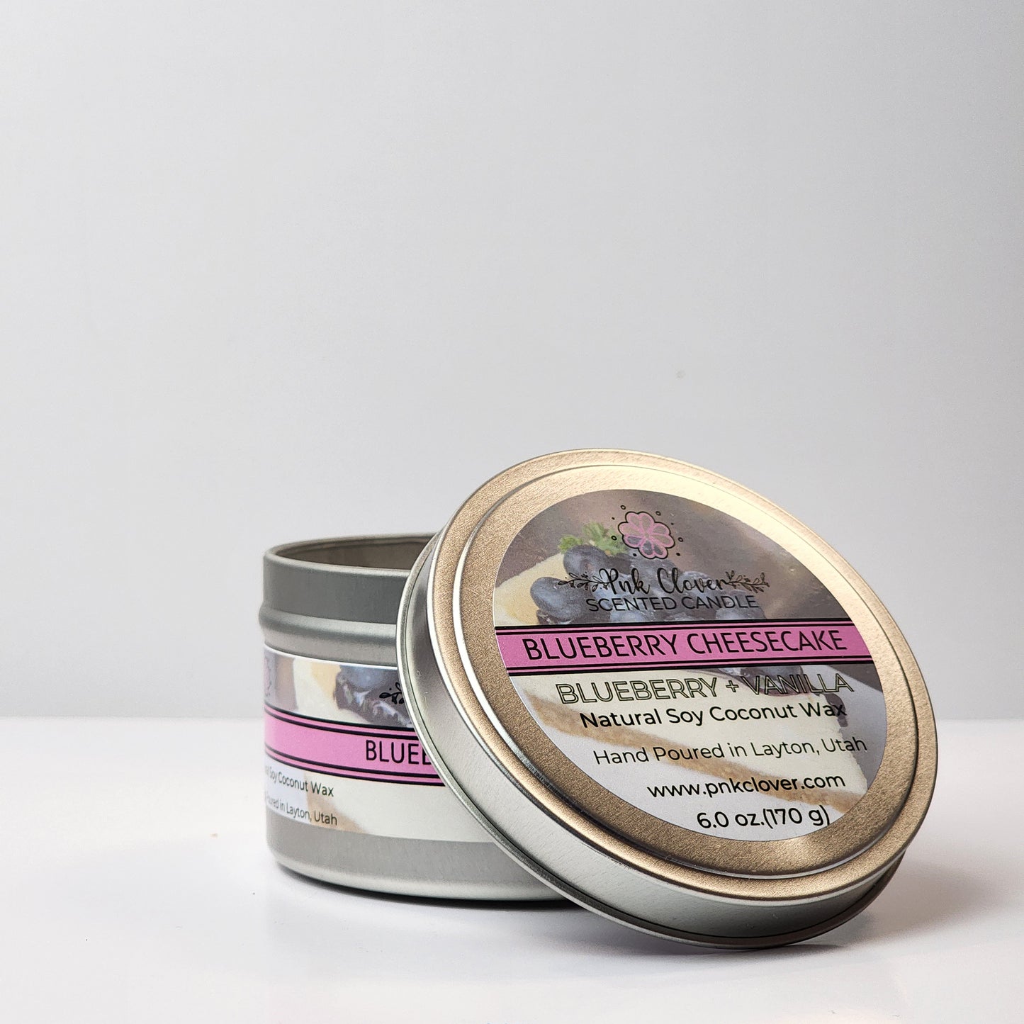 Blueberry Cheesecake - Candles by Pnk Clover | Blueberry Cheesecake Scented Candle | Blueberry Vanilla - Pnk Clover