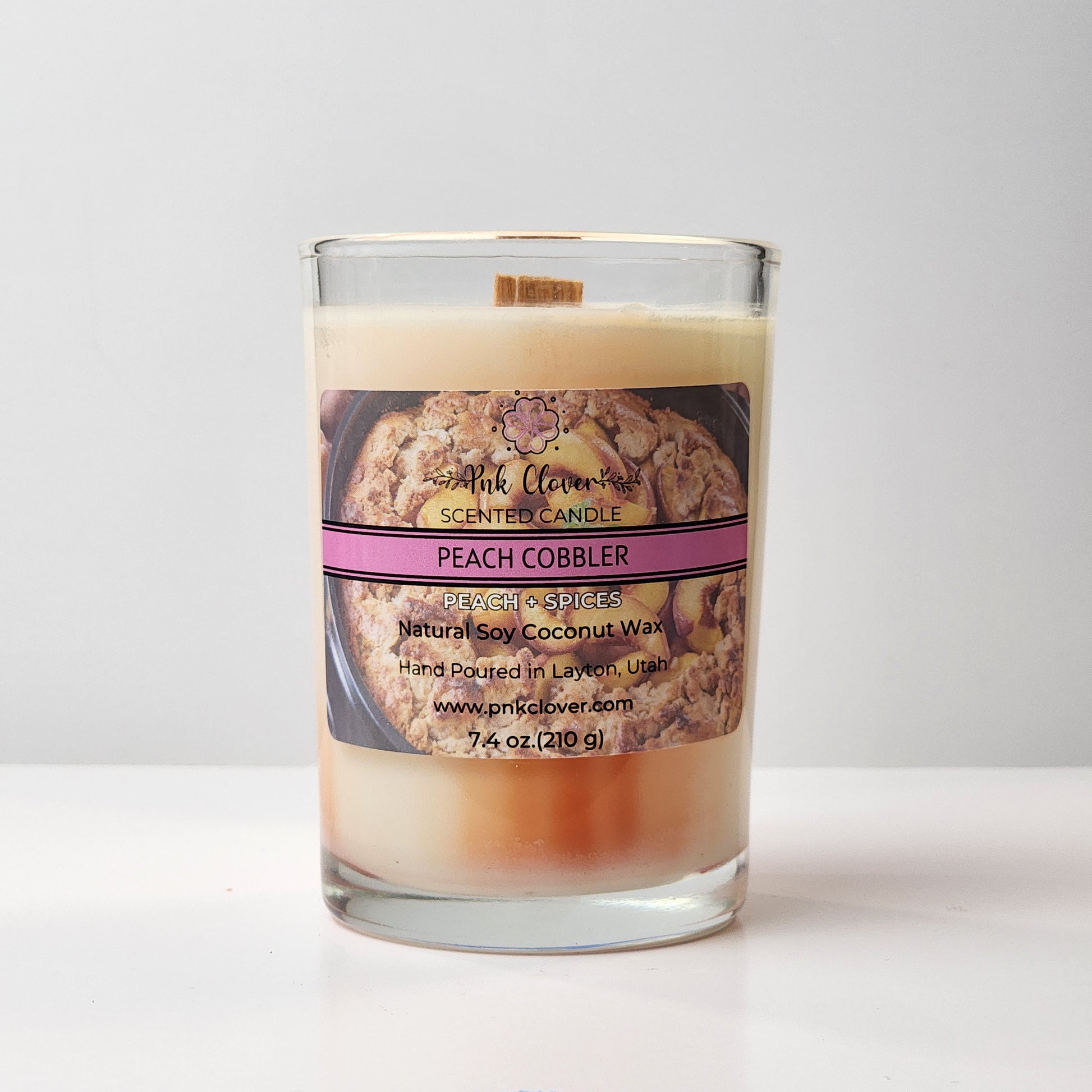 Peach Cobbler - Candles by Pnk Clover | Peach Cobbler Scented Candle | Peach Spices - Pnk Clover