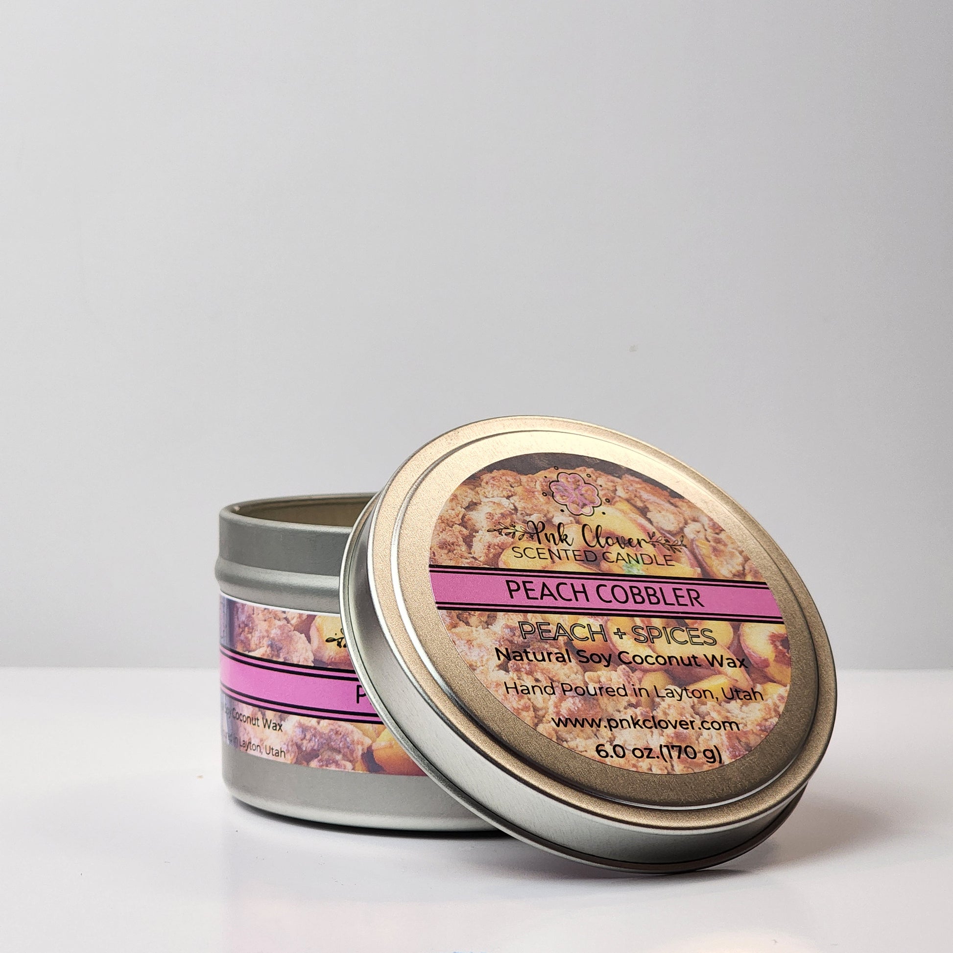 Peach Cobbler - Candles by Pnk Clover | Peach Cobbler Scented Candle | Peach Spices - Pnk Clover