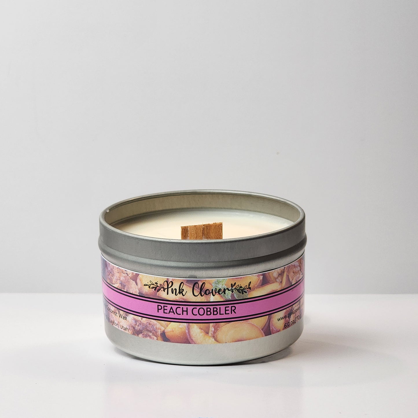 Peach Cobbler - Candles by Pnk Clover | Peach Cobbler Scented Candle | Peach Spices - Pnk Clover