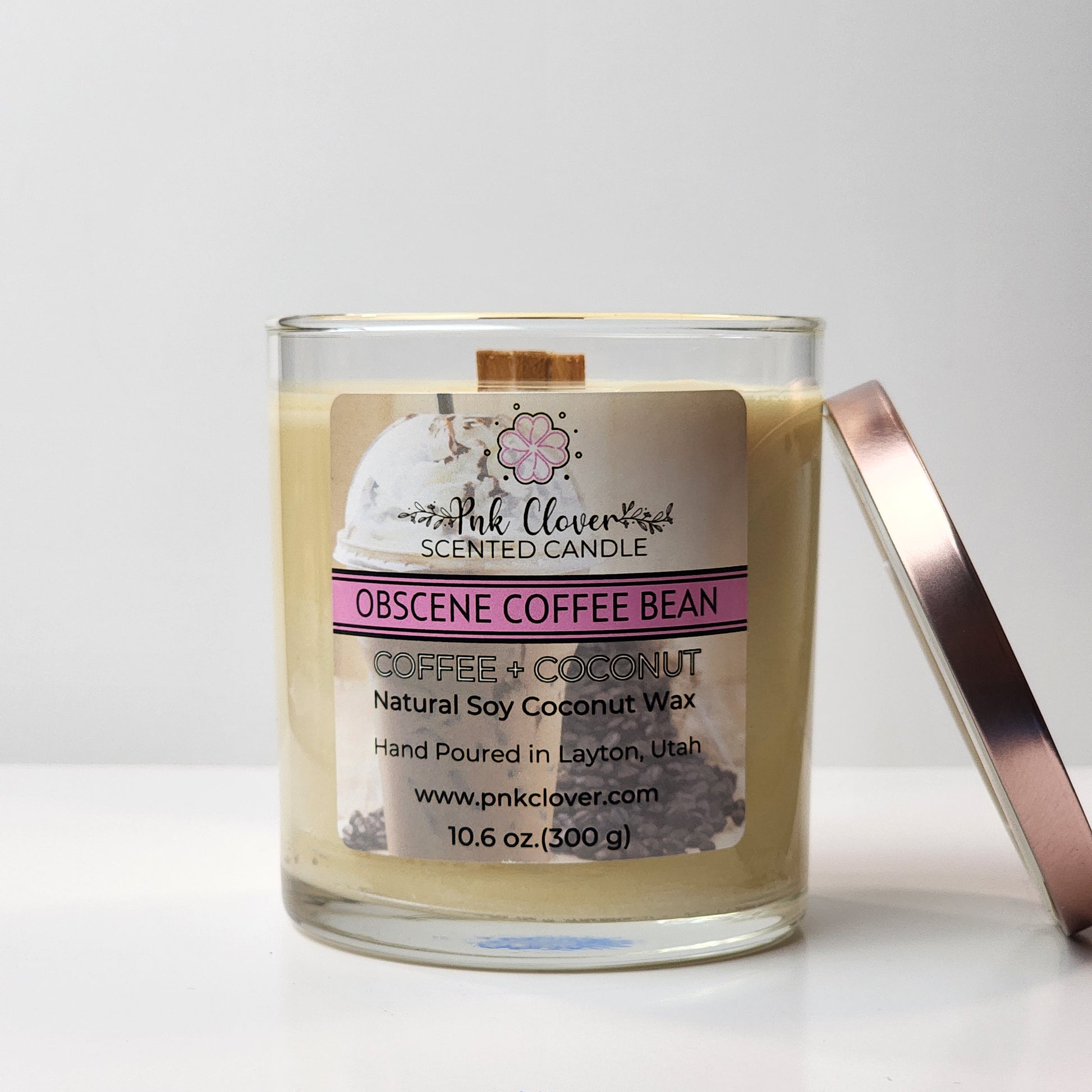 Obscene Coffee Bean - Candles by Pnk Clover | Obscene Coffee Bean Scented Candle | Coffee Coconut - Pnk Clover