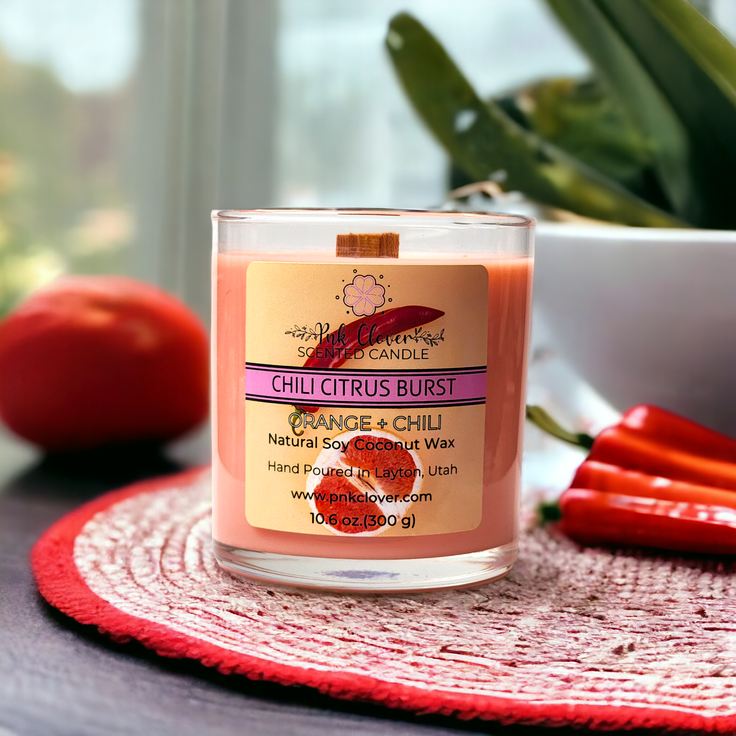 Chili Citrus Burst - Candles by Pnk Clover | Chili Citrus Burst Scented Candle | Orange & Chili - Pnk Clover