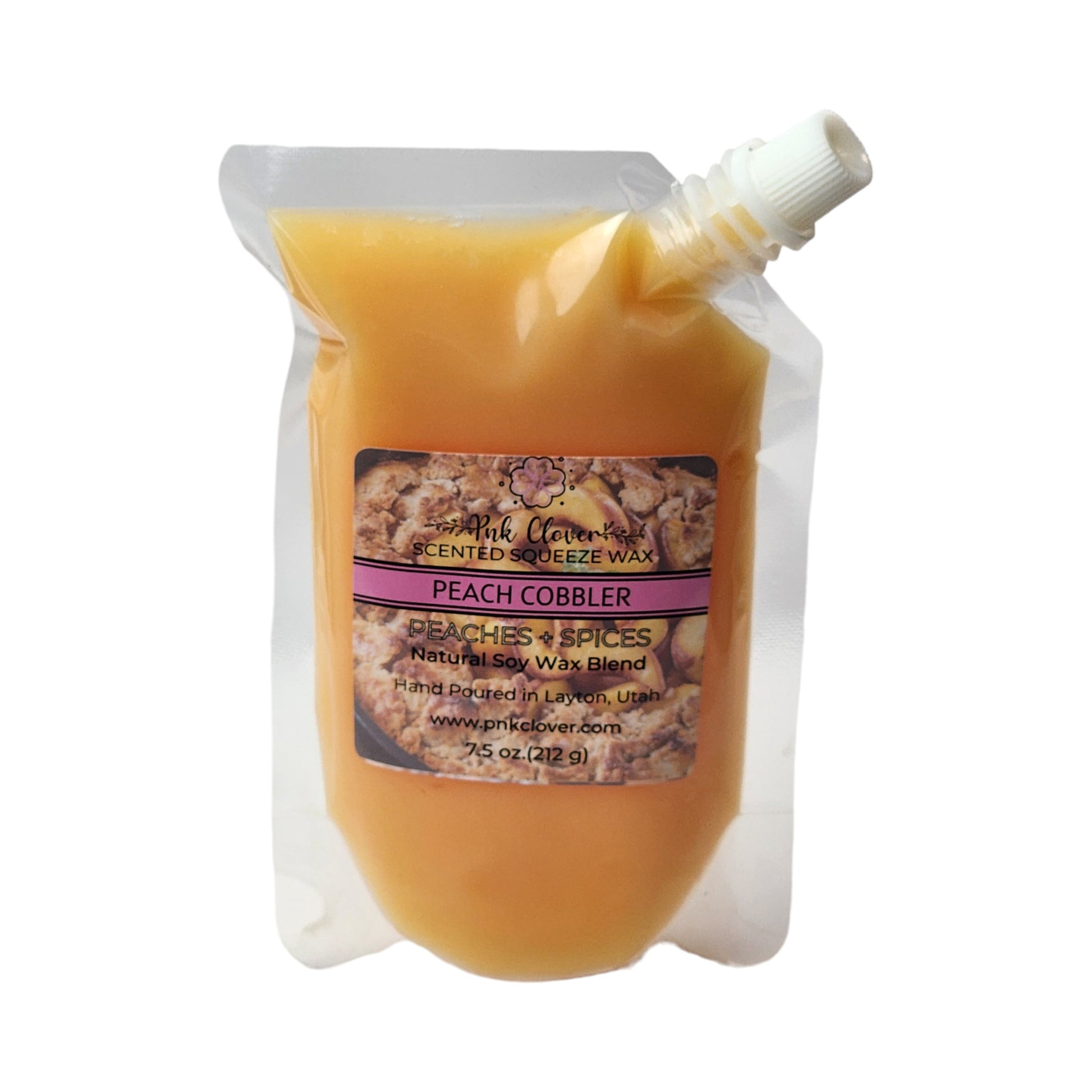 Peach Cobbler - Squeeze Wax by Pnk Clover | Peach Cobbler Scented Squeeze Wax | Peach Spices - Pnk Clover