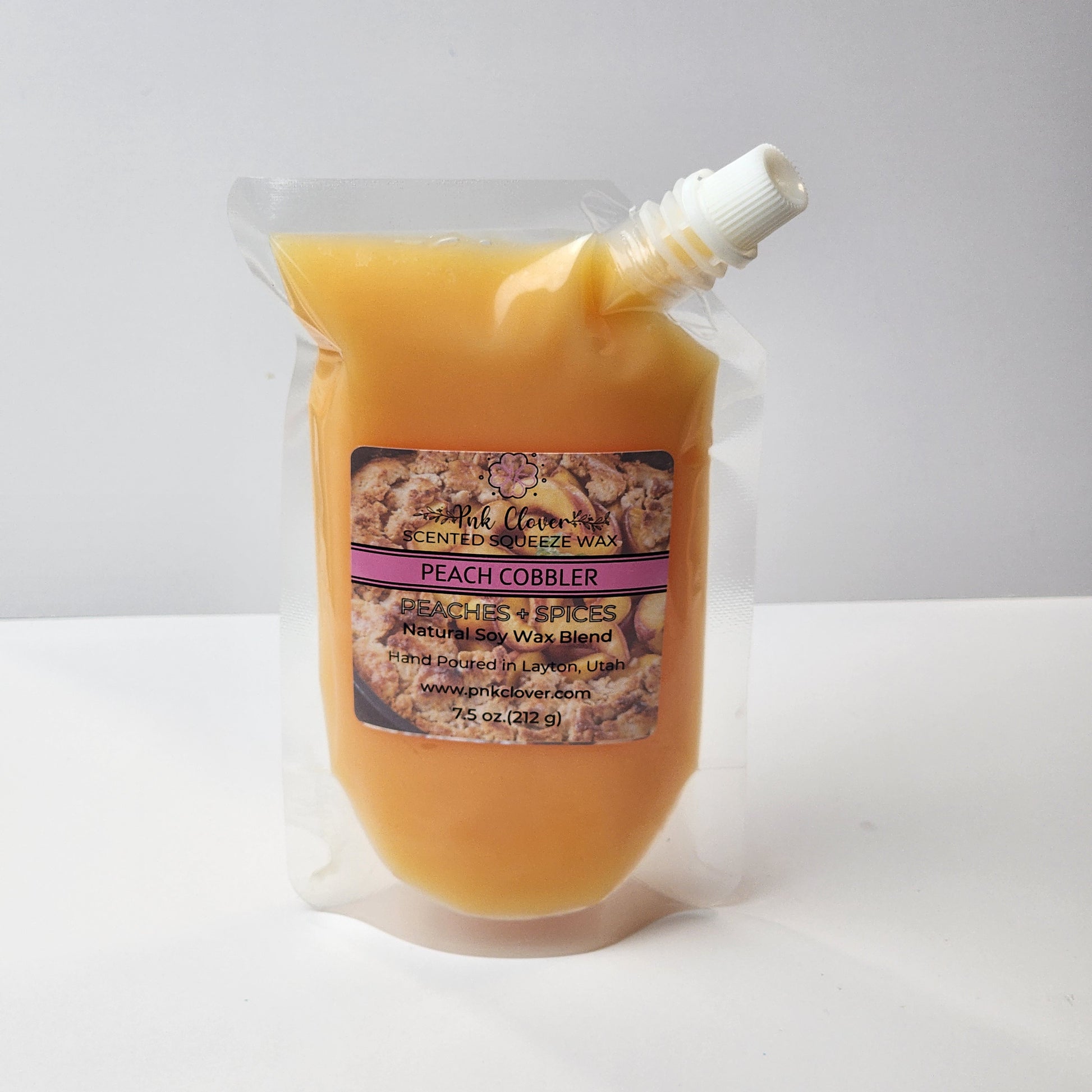 Peach Cobbler - Squeeze Wax by Pnk Clover | Peach Cobbler Scented Squeeze Wax | Peach Spices - Pnk Clover