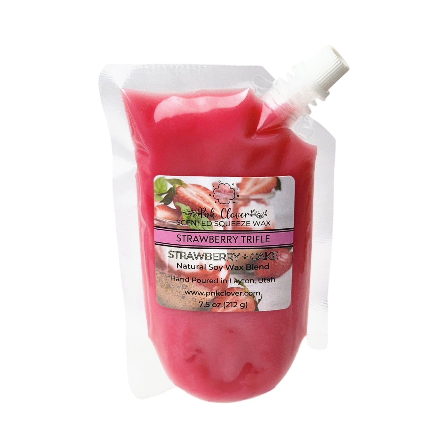 Strawberry Trifle - Squeeze Wax by Pnk Clover | Strawberry Trifle Scented Squeeze Wax | Strawberry & Cake - Pnk Clover