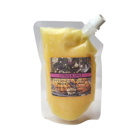 Citrus & Spice - Squeeze Wax by Pnk Clover | Citrus & Spice Squeeze Wax Melt| Festive Holiday Tradition - Pnk Clover