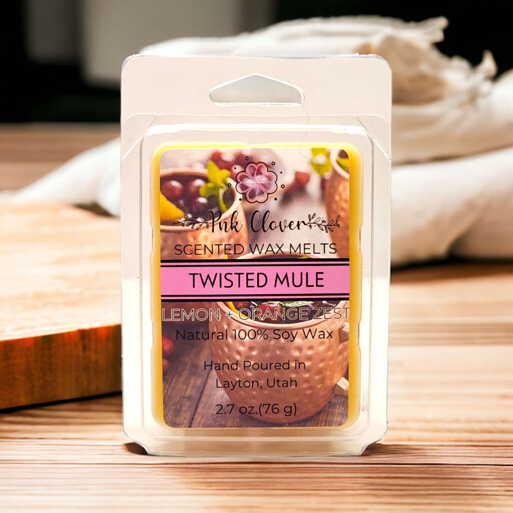 Twisted Mule - Wax Melt by Pnk Clover | Twisted Mule Wax Melts | Citrus and Berry Scent | Natural Soy Wax