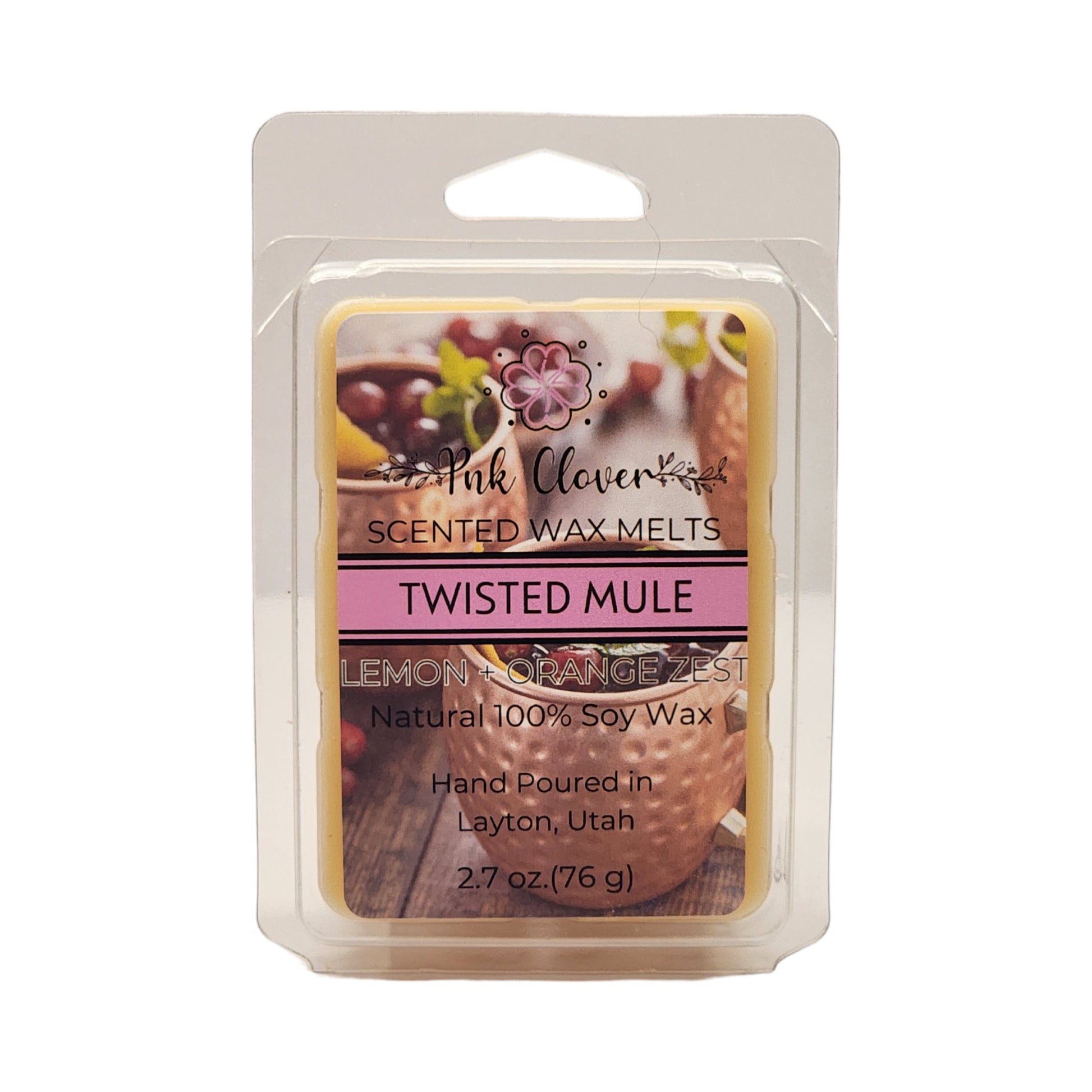 Twisted Mule - Wax Melt by Pnk Clover | Twisted Mule Wax Melts | Citrus and Berry Scent | Natural Soy Wax