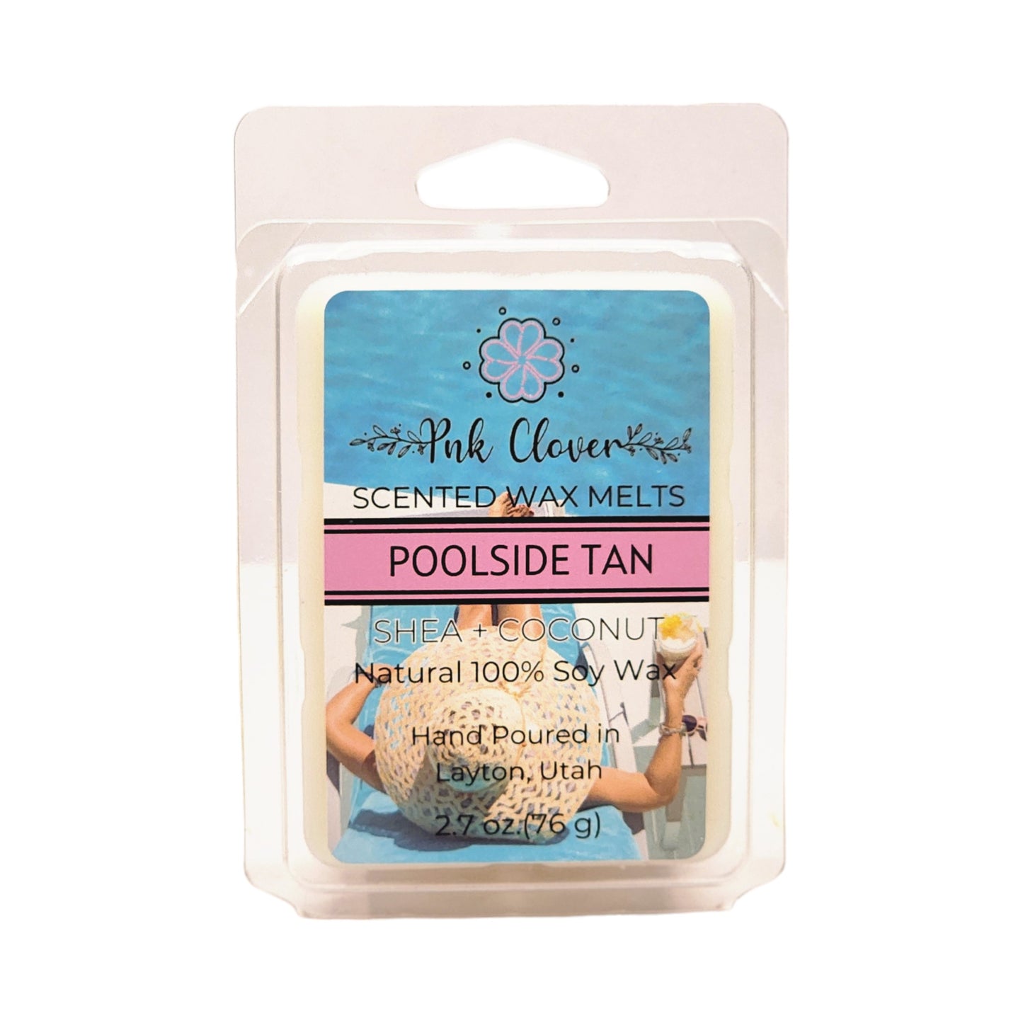 Poolside Tan - Wax Melt by Pnk Clover | Dive into with Summer with Poolside Tan - Wax Melt