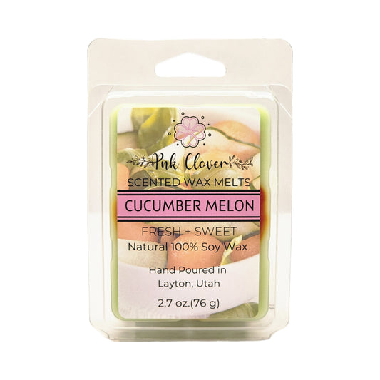 Cucumber Melon - Wax Melt by Pnk Clover | Cucumber Melon Wax Melts | Soy Wax Melt | Refreshing Home Fragrance