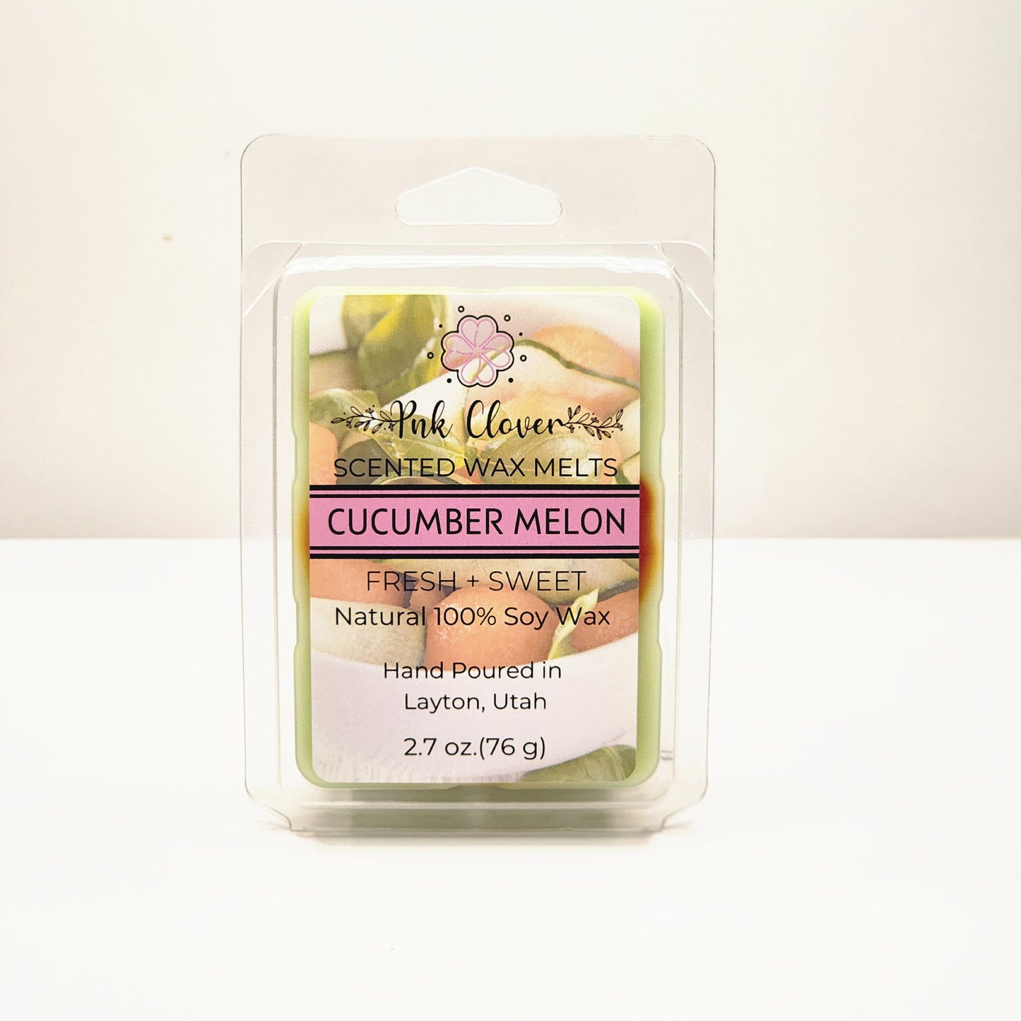 Cucumber Melon - Wax Melt by Pnk Clover | Cucumber Melon Wax Melts | Soy Wax Melt | Refreshing Home Fragrance