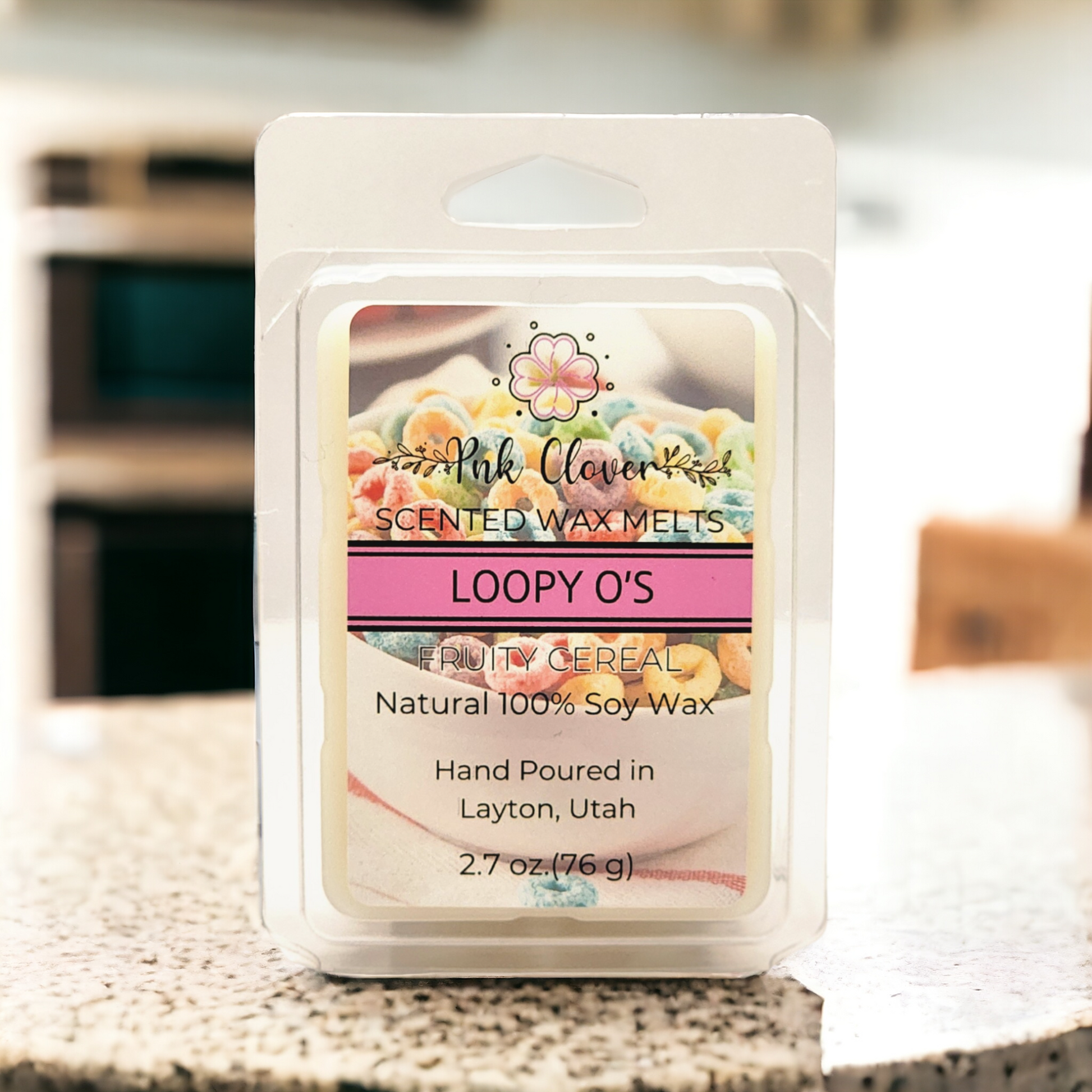 Loopy O's - Wax Melt by Pnk Clover | Loopy O's Wax Melts | Fruity Cereal Scent | Soy Wax Melt