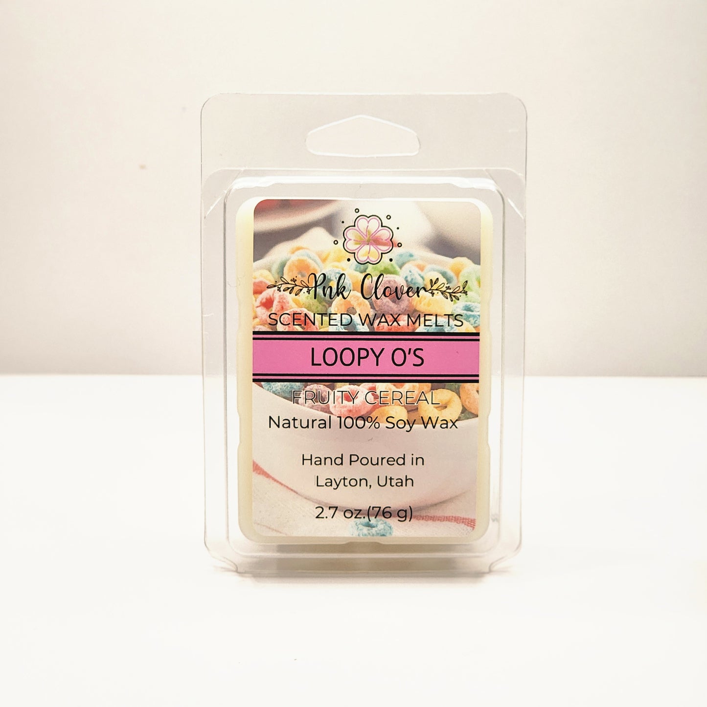 Loopy O's - Wax Melt by Pnk Clover | Loopy O's Wax Melts | Fruity Cereal Scent | Soy Wax Melt