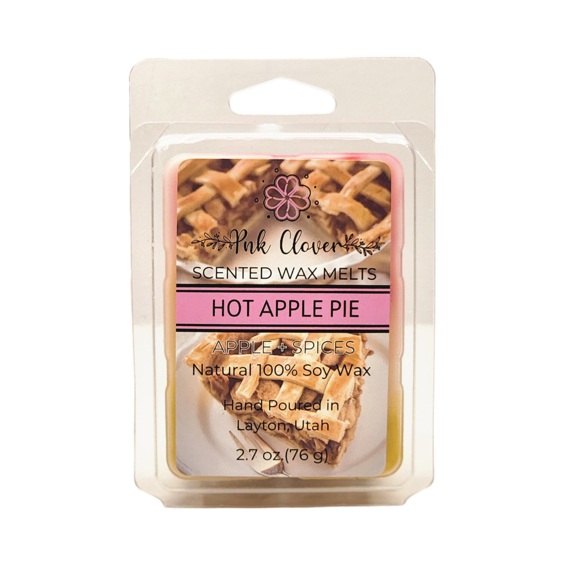 Hot Apple Pie - Wax Melt by Pnk Clover | Hot Apple Pie Wax Melts | Apple Dessert-Scented | Pure Soy Wax Melts