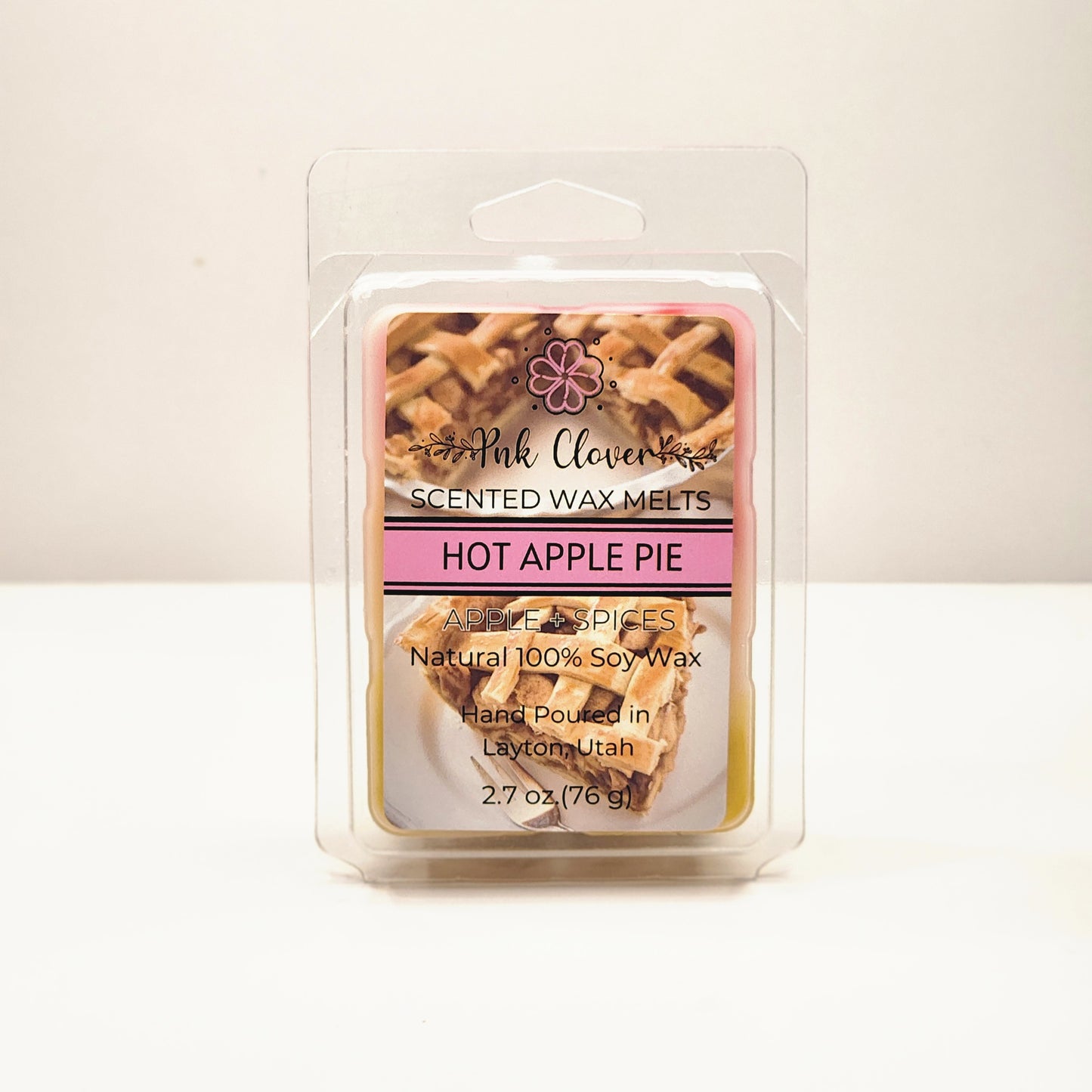 Hot Apple Pie - Wax Melt by Pnk Clover | Hot Apple Pie Wax Melts | Apple Dessert-Scented | Pure Soy Wax Melts