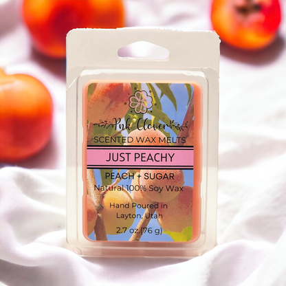 Just Peachy - Wax Melt by Pnk Clover | Just Peachy Wax Melts | Fruity and Sweet Fragrance | Natural Soy Wax