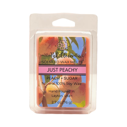 Just Peachy - Wax Melt by Pnk Clover | Just Peachy Wax Melts | Fruity and Sweet Fragrance | Natural Soy Wax