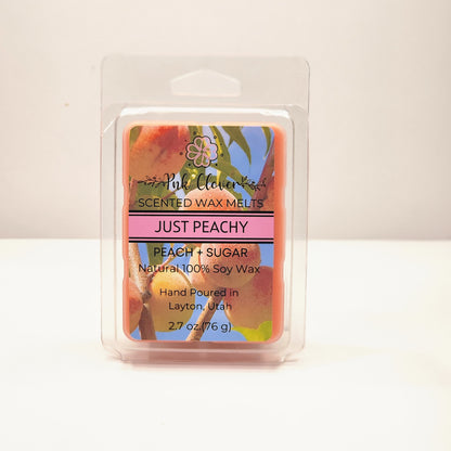 Just Peachy - Wax Melt by Pnk Clover | Just Peachy Wax Melts | Fruity and Sweet Fragrance | Natural Soy Wax